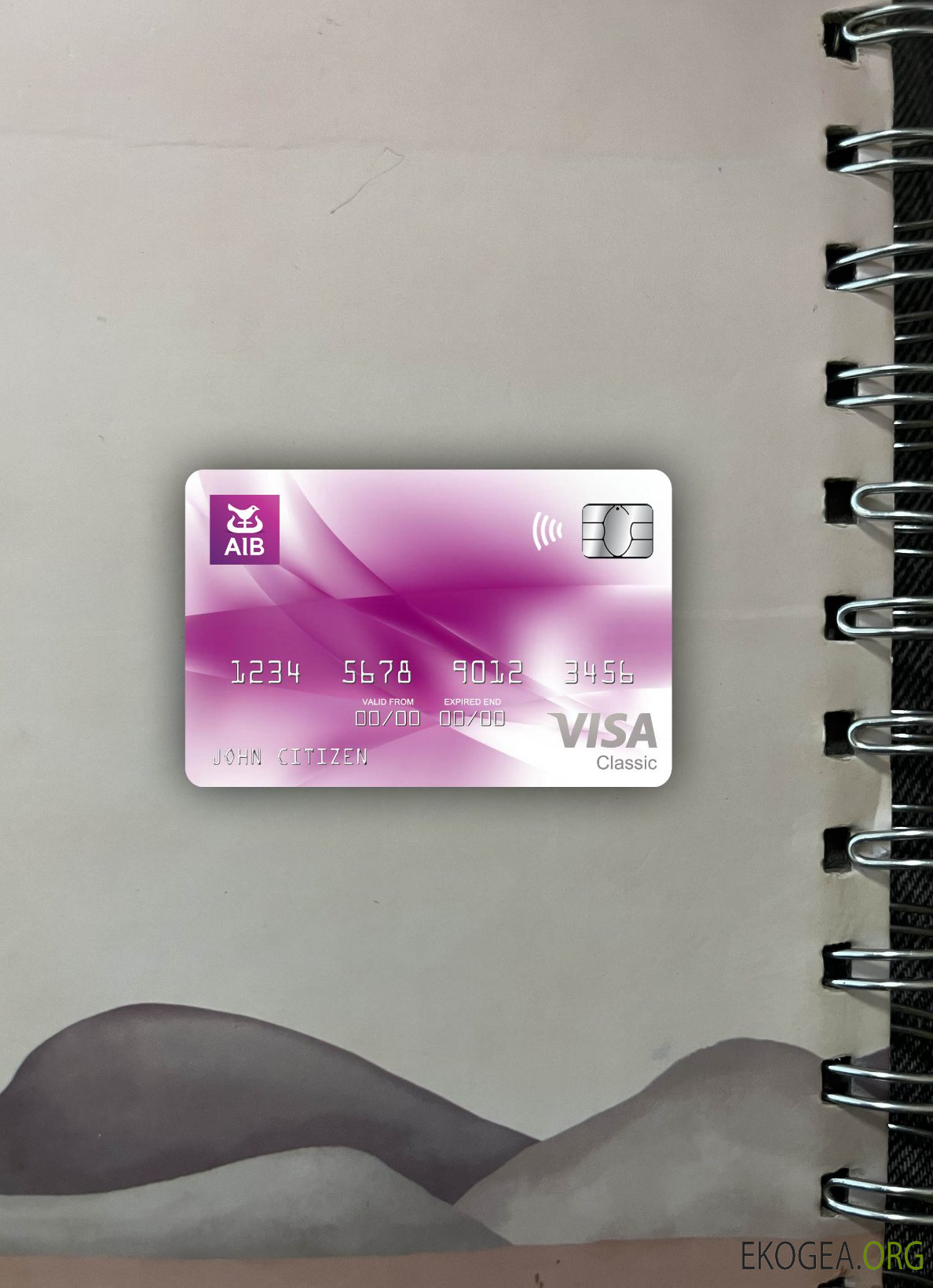 Irlande AIB banque visa carte classique photolook avant
